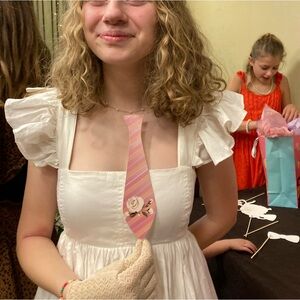 Vici Elegant White Ruffled babydoll dress